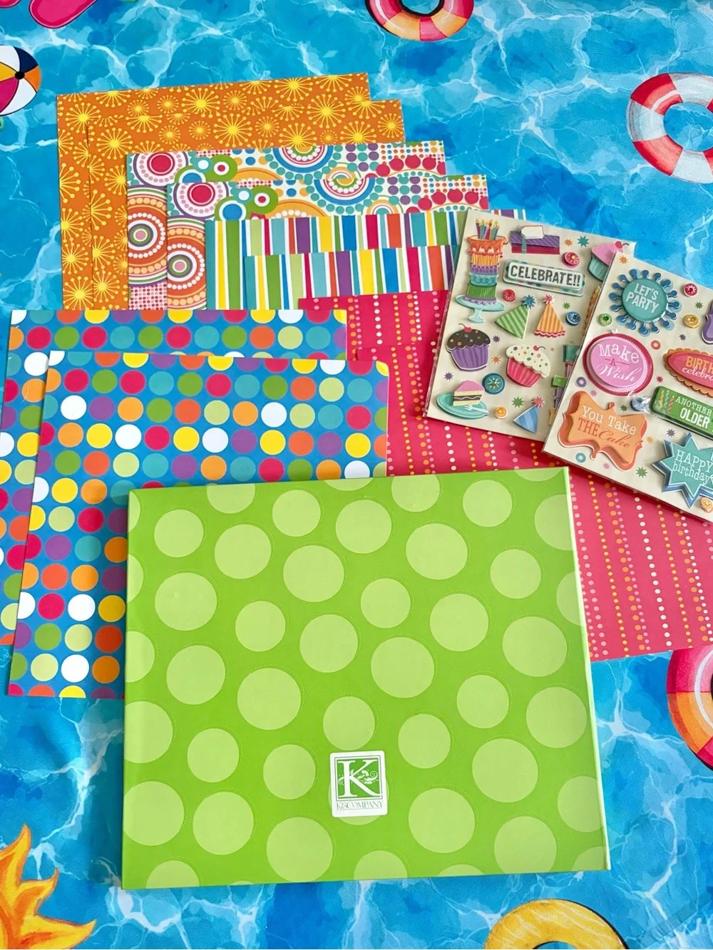 K&Company Birthday Party Scrapbook Album 8.5” x 8.5”